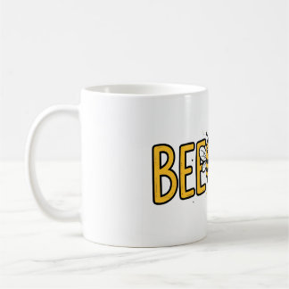 Caneca De Café Design de Punção de Abelha Fofo Seja Gentil