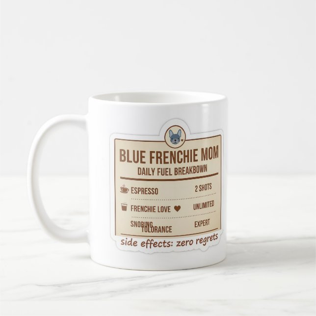 Caneca De Café Design de Quebra diária de Combustível da Mãe Blue (Esquerda)