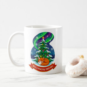 Caneca De Café Design de Raposa de Natal Selvagem e Pacífica