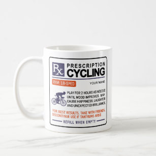 Caneca De Café Design de Receita de Mug de Ciclismo Engraçado