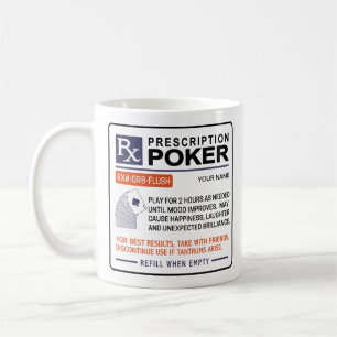Caneca De Café Design de Receita de Mug de Poker Engraçado