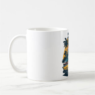 Caneca De Café design de retrocesso do carro clássico