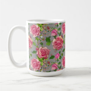 Caneca De Café Design de Rosa do Jardim Nacional Elegante francês