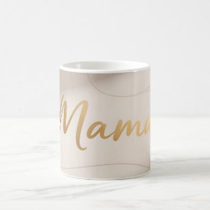 Caneca De Café Design de Roteiro de Luxo Minimalista Mamãe