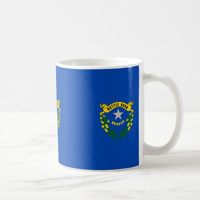 Caneca De Café Design de Sinalizador do Estado de Nevada (Direita)