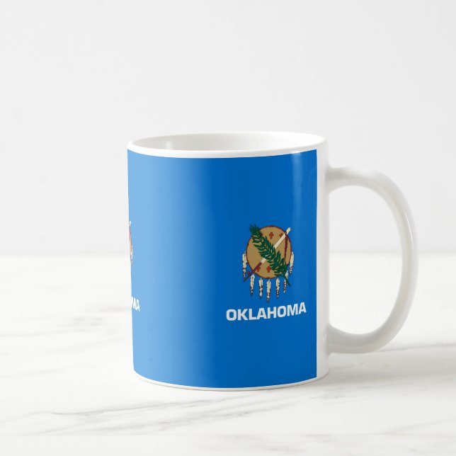Caneca De Café Design de Sinalizador do Estado de Oklahoma (Direita)