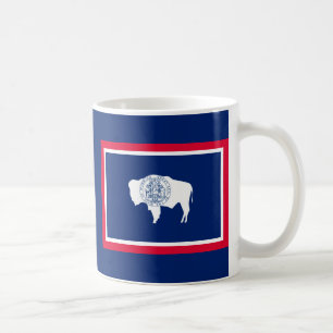 Caneca De Café Design de Sinalizador do Estado de Wyoming