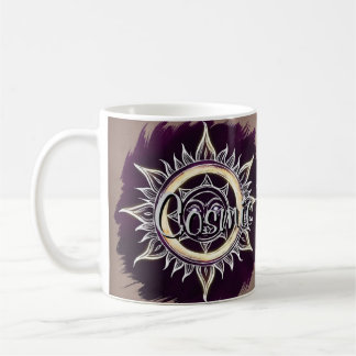 Caneca De Café Design de Sol e Lua de Harmonia Cósmica
