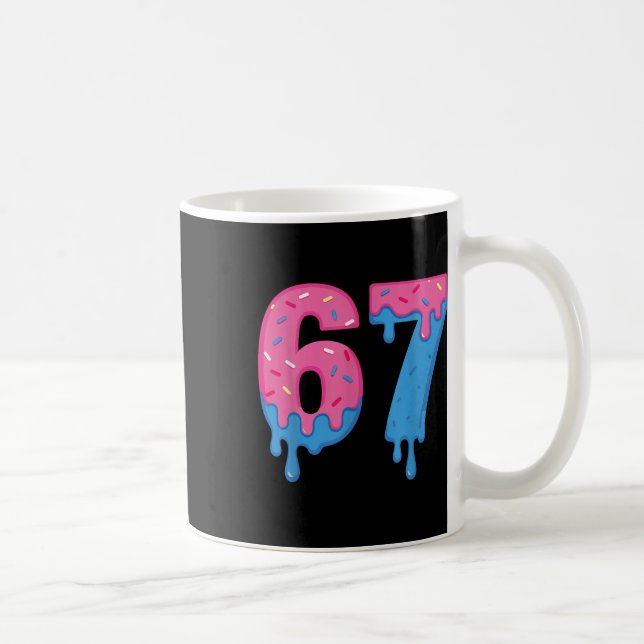 Caneca De Café Design de sprinkles divertido do meme do Donut 67  (Direita)