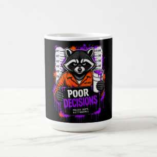 Caneca De Café Design de streetwear com foto de guaxinim de más d
