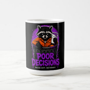 Caneca De Café Design de Streetwear do Guaxinim Presidiário de Má