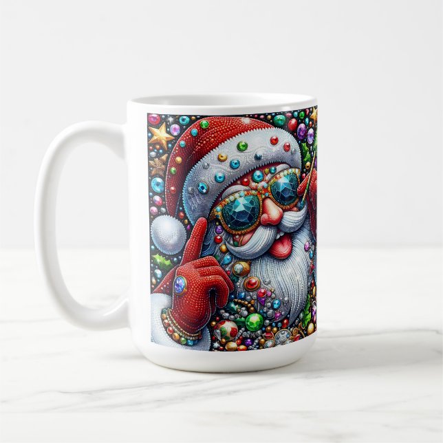 Caneca De Café Design de suéter feio de Natal (Esquerda)
