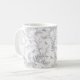 Caneca De Café Design de taça com um padrão no estilo da linha ar