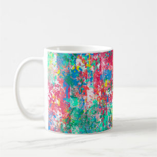 Caneca De Café design de tecido de ilustração digital abstrato se