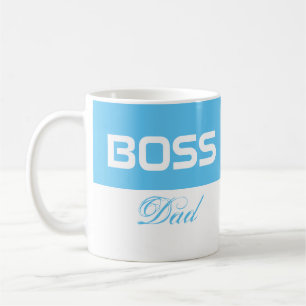 Caneca De Café design de texto humorístico do PAI BOSS personali