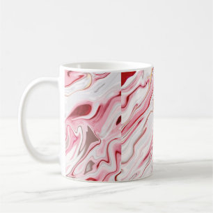 Caneca De Café Design de textura de mármore líquido, manchando-