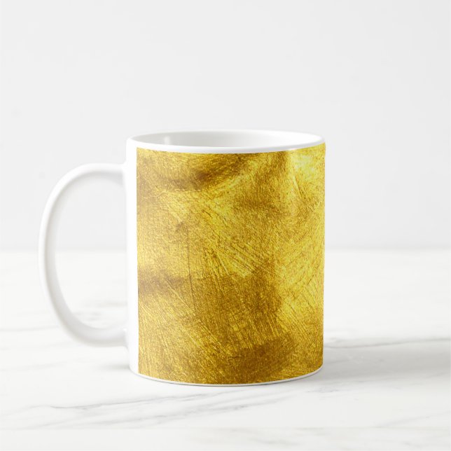 Caneca De Café Design de Textura do Ouro luxuoso (Esquerda)