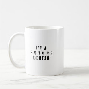 Caneca De Café Design de Tipografia Grunge de Futuro Médico
