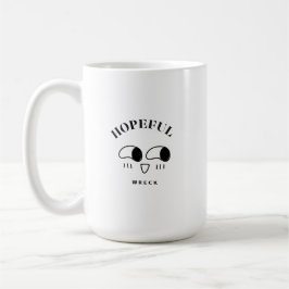 Caneca De Café Design de Tipografia Minimalista Nau Esperançosa