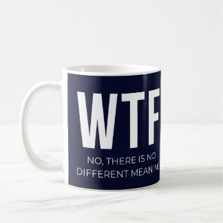 Caneca De Café Design de Tipografia Minimalista WTF