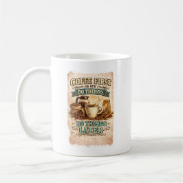 Caneca De Café Design de Tipografia Vintage Amante de Café