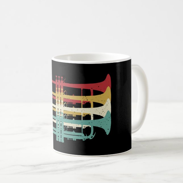 Caneca De Café Design de Trompete de Banda de Marcha (Frente Esquerda)