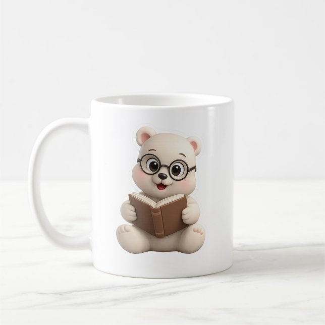 Caneca De Café Design de Urso de Pelúcia Adorável e Fofo (Esquerda)