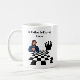 Caneca De Café Design de Xadrez Estratégico - A Arte do Jogo