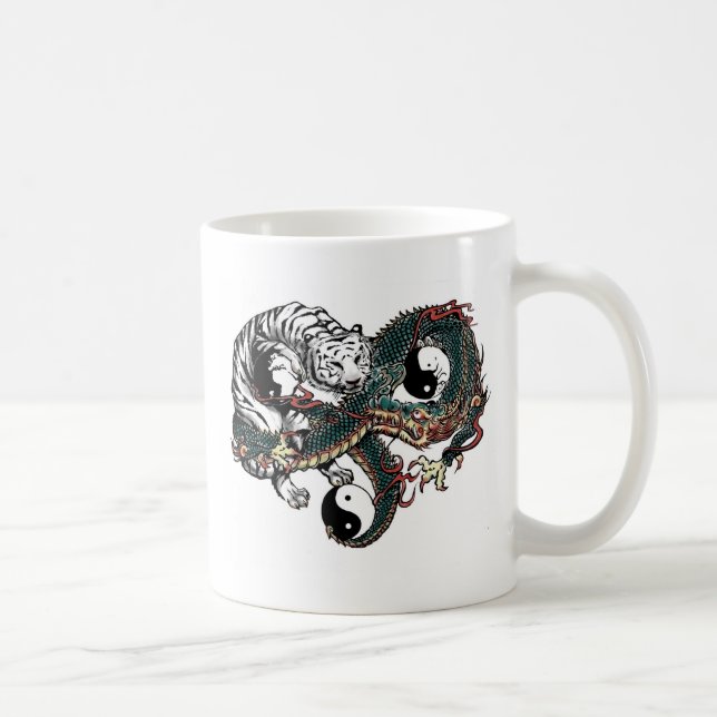 Caneca De Café Design de Yin Yang (Direita)