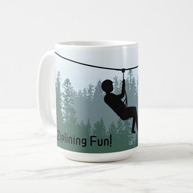 Caneca De Café Design de zipline (Frente Esquerda)