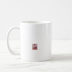 Caneca De Café Design decorativa com vermelho vívido e alfinete
