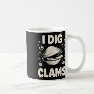 Caneca De Café Design Divertido de Escavação de Amêijoas para Hom