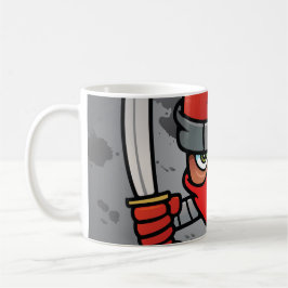 Caneca De Café Design Divertido de Ninja Vermelho