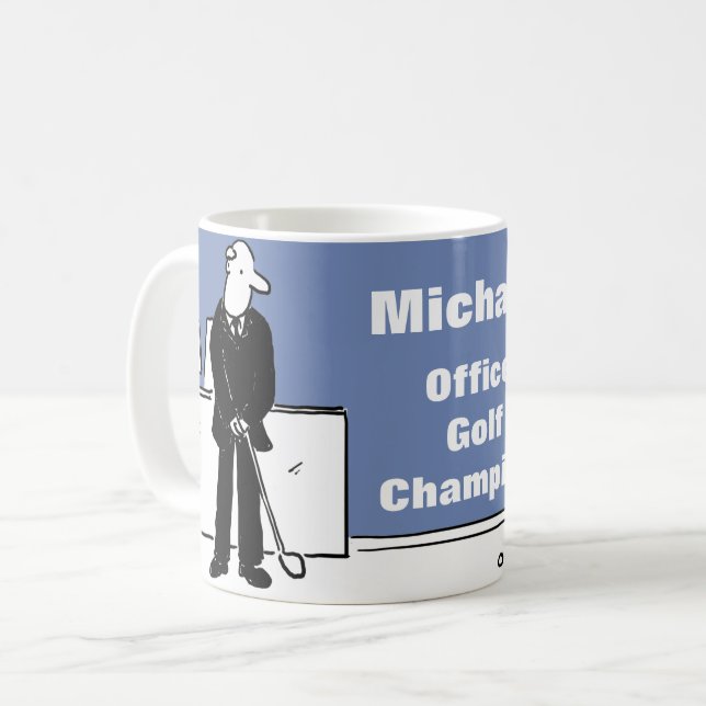 Caneca De Café Design Divertido para o Amante de Golfe (Frente Esquerda)