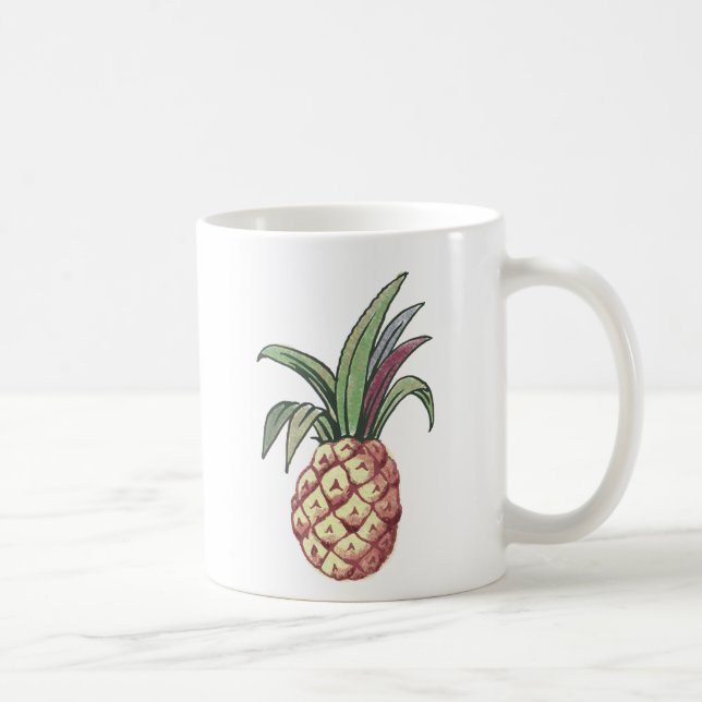 Caneca De Café Design do abacaxi (Direita)