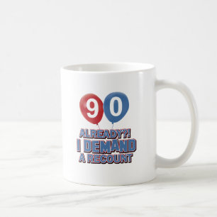 Caneca De Café design do aniversário do ano do 90