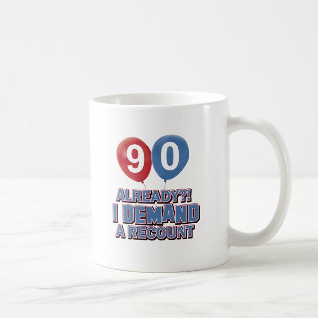Caneca De Café design do aniversário do ano do 90 (Direita)