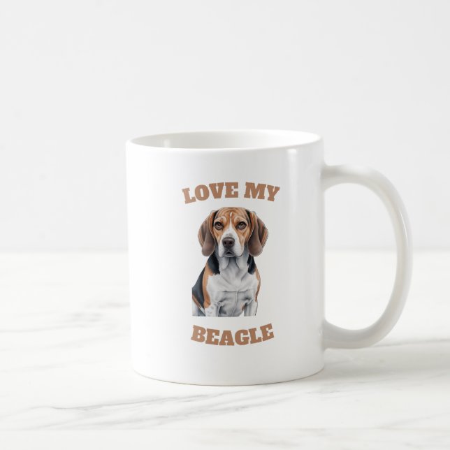 Caneca De Café Design do Beagle Lover (Direita)