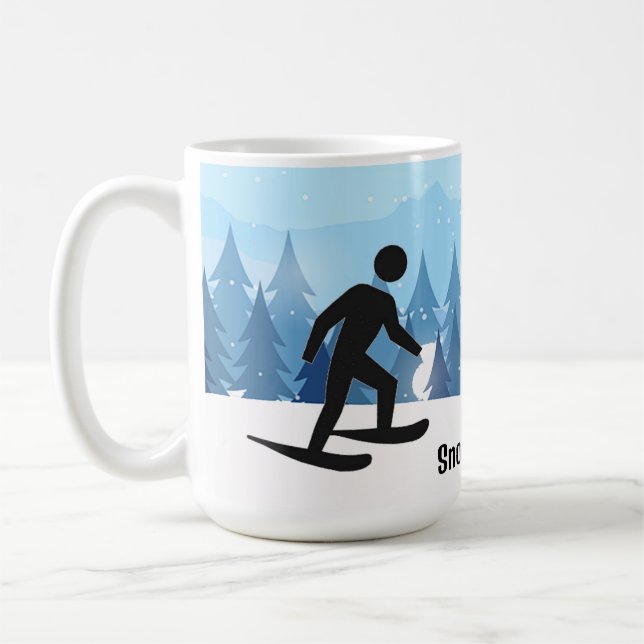 Caneca De Café Design do café com neve (Esquerda)