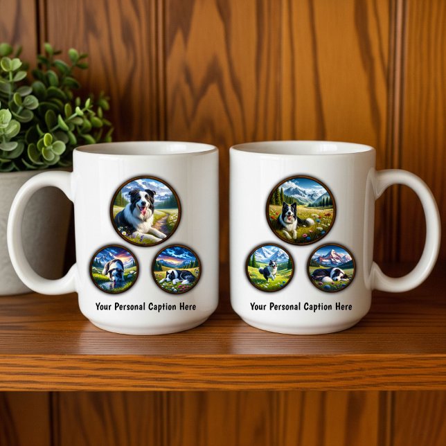 Caneca De Café Design do Café de 6 Imagens do Bordo Collie (Criador carregado)