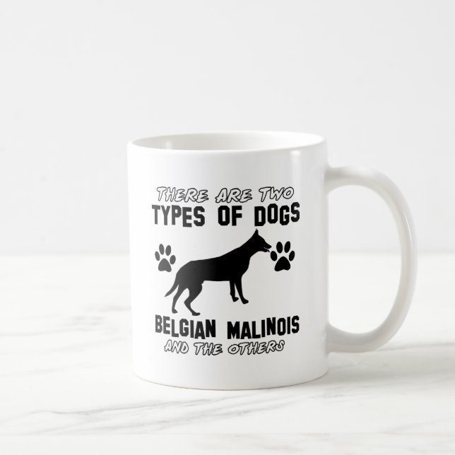 Caneca De Café Design do cão de Malinois do belga (Direita)