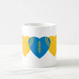 Caneca De Café Design do Coração de Futebol das Carregadoras de L