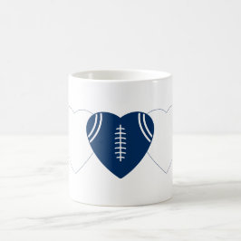 Caneca De Café Design do Coração de Futebol de Indianapolis Colts