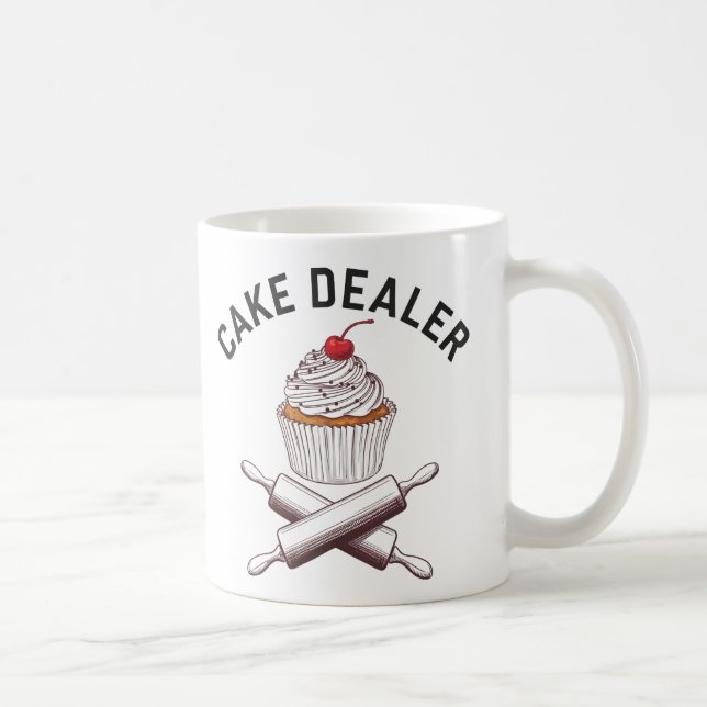 Caneca De Café "Design do Cupcake do distribuidor de bolso | Desi (Direita)