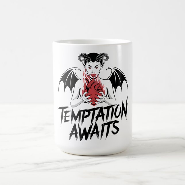Caneca De Café Design do Demônio Gótico Sinistro - Esperas de Ten (Centro)