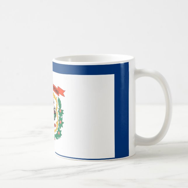 Caneca De Café Design do Estado da Virgínia Ocidental (Direita)