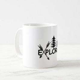 Caneca De Café Design do Explorer - Mug Clássico