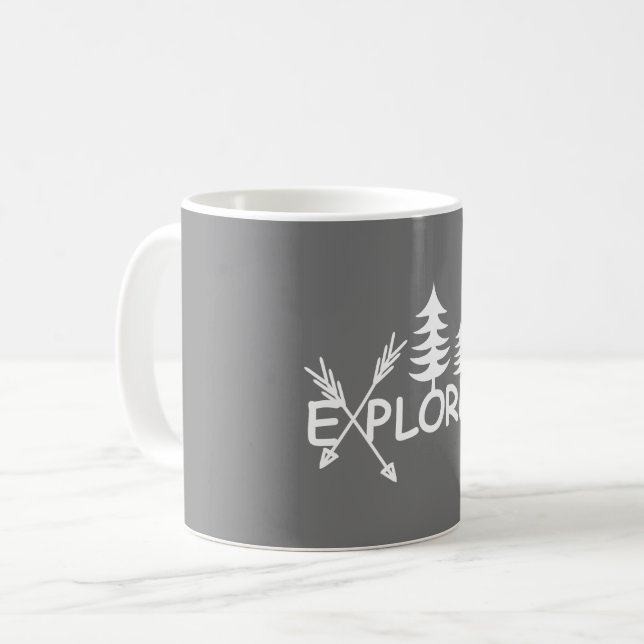 Caneca De Café Design do Explorer - Mug Clássico (Frente Esquerda)
