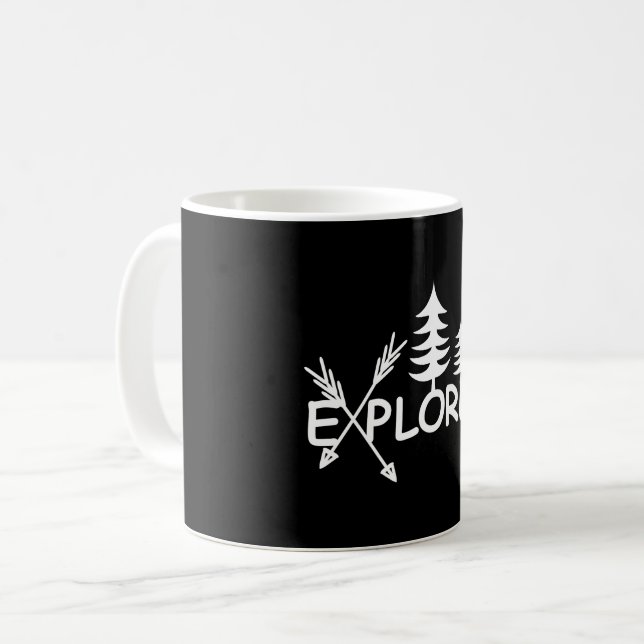 Caneca De Café Design do Explorer - Mug Clássico (Frente Esquerda)