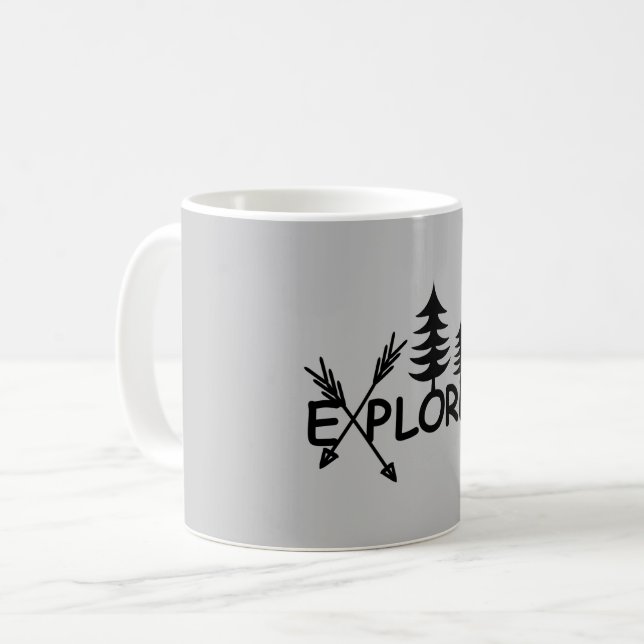 Caneca De Café Design do Explorer - Mug Clássico (Frente Esquerda)